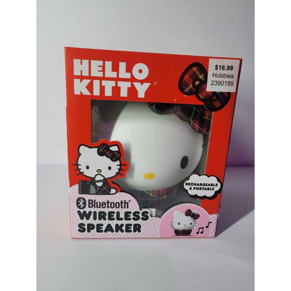 Hello Kitty Bluetooth Wireless Speaker Rechargeable Portable Red - NEW